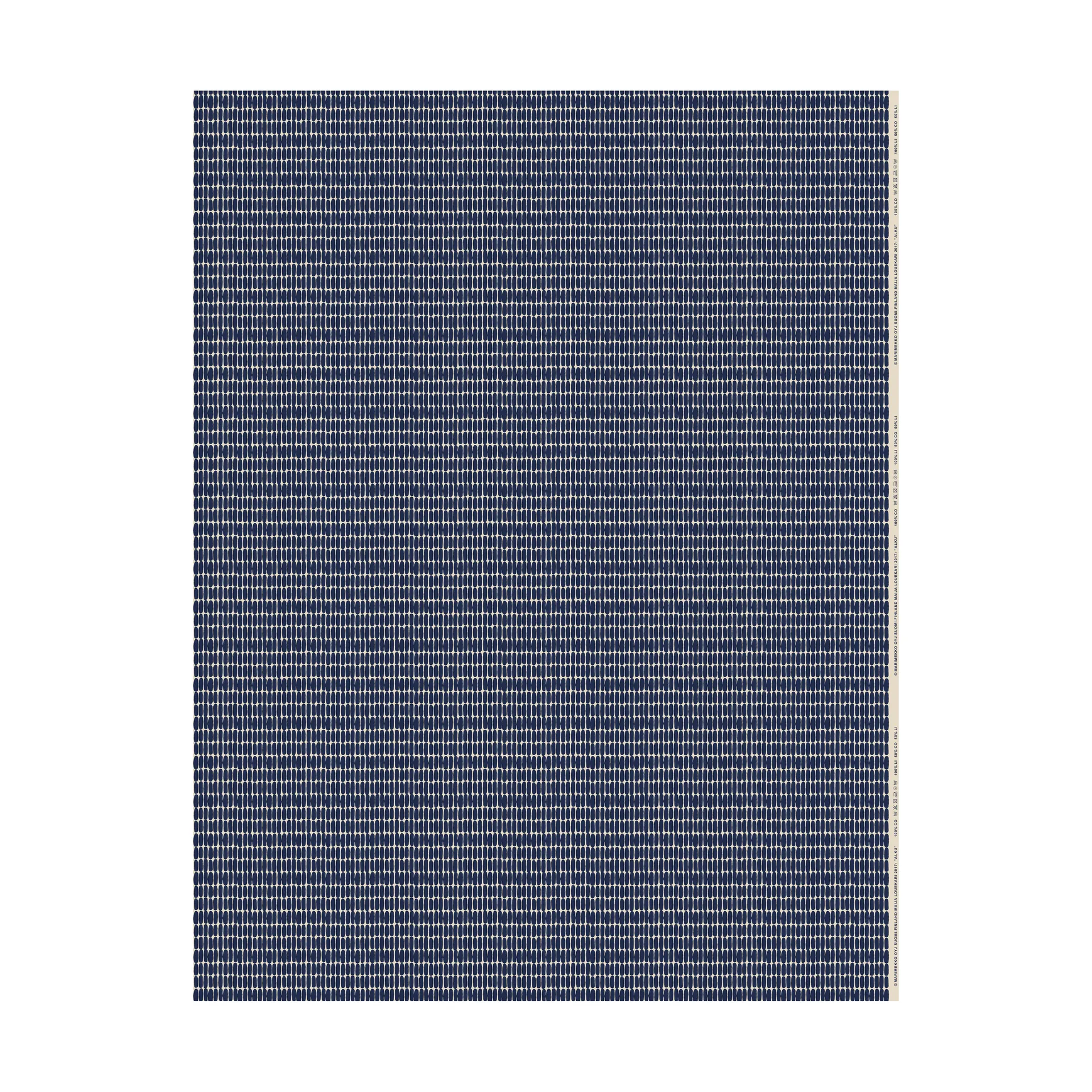 Alku tyg bomull-linne, Linen-dark blue Marimekko