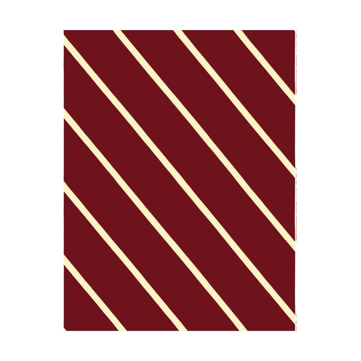 Basso bomullstyg - Wine red-creme - Marimekko