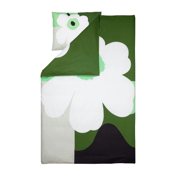 Co-Created påslakan 150x210 cm - Grön-vit - Marimekko
