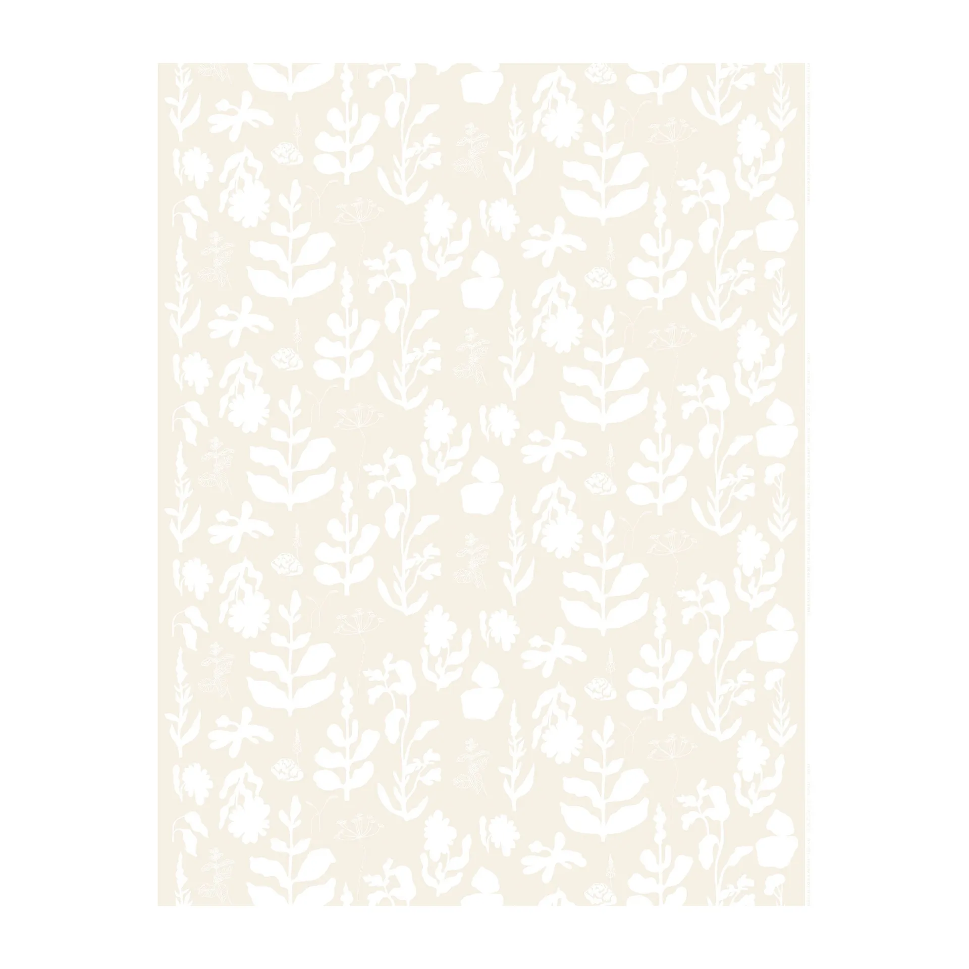 Elokuun Varjot tyg bomullsvoile, Beige-vit Marimekko