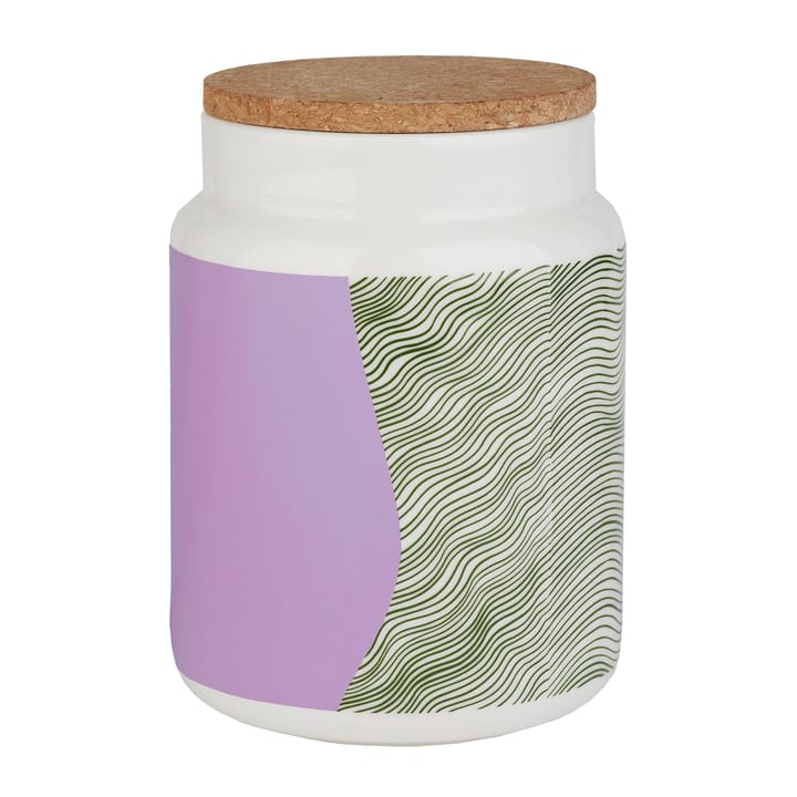 Gabriel Näkki burk 1,2 l, Vit-rosa-grön Marimekko