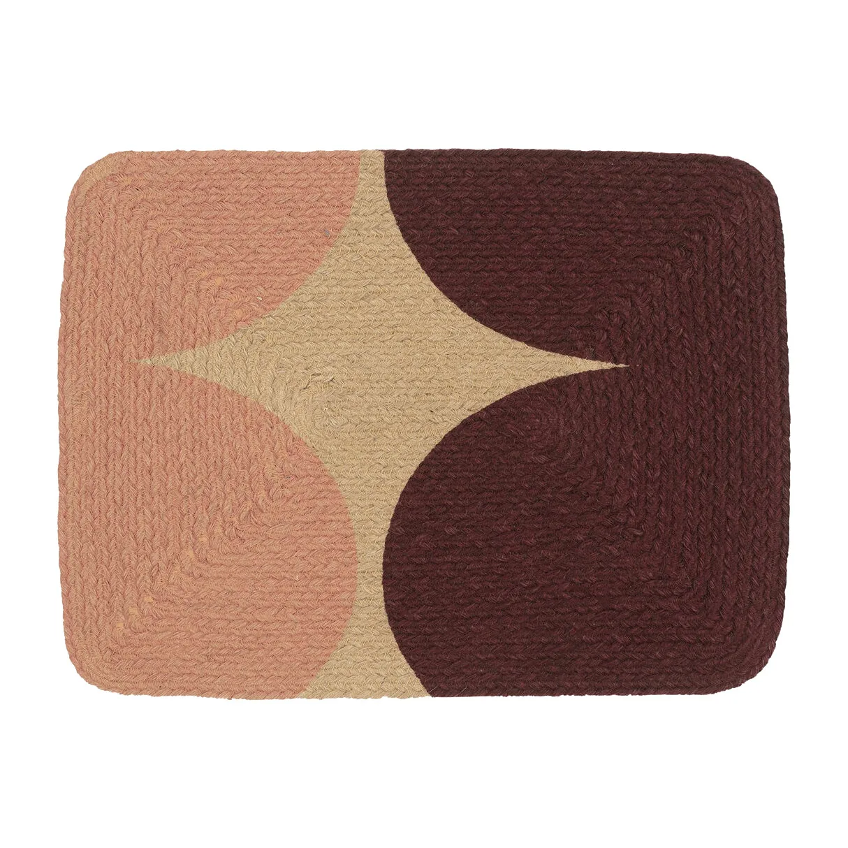 Härkä Jute bordstablett, Jute-burgundy-peach Marimekko