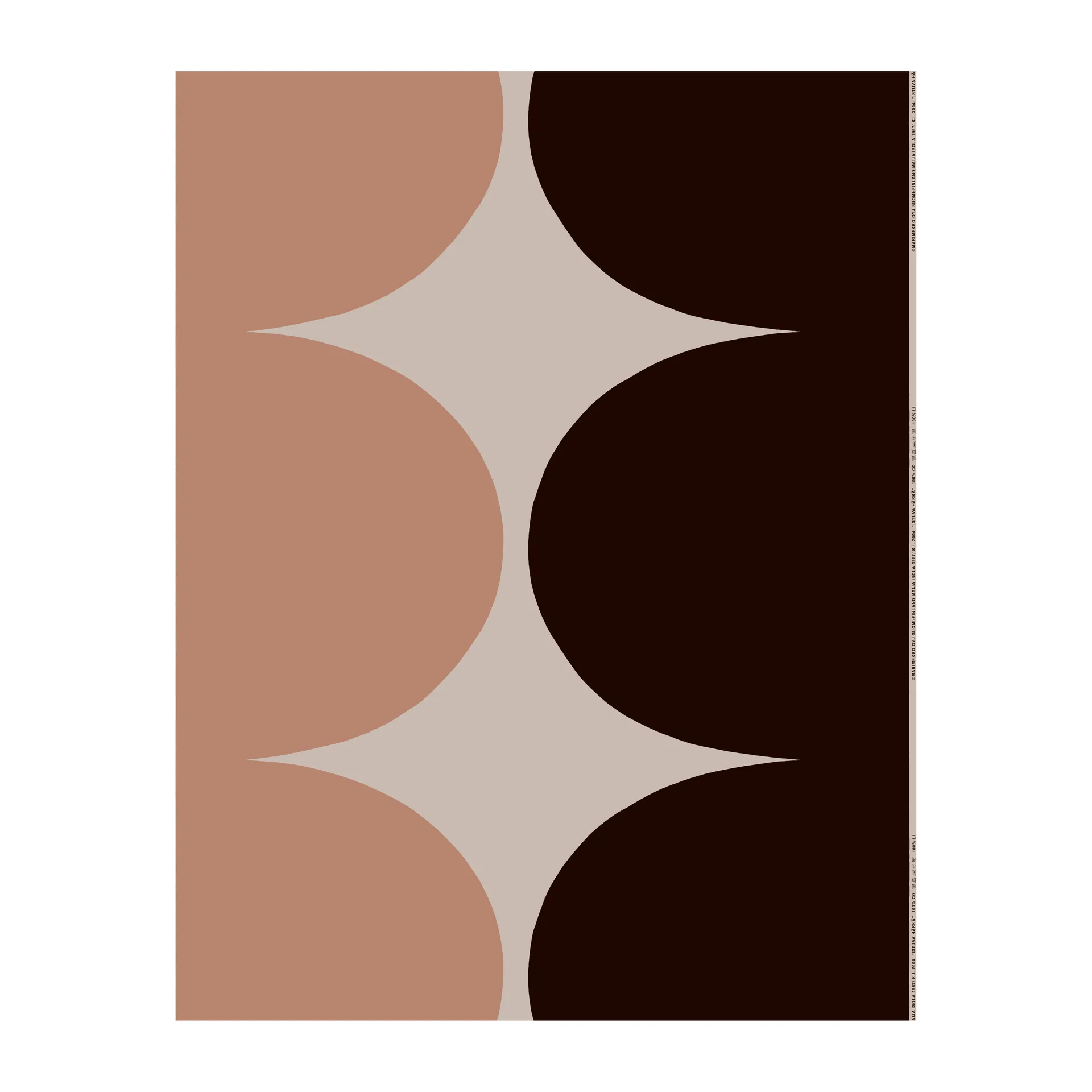 Härkä linnetyg, linen-burgund-pink Marimekko