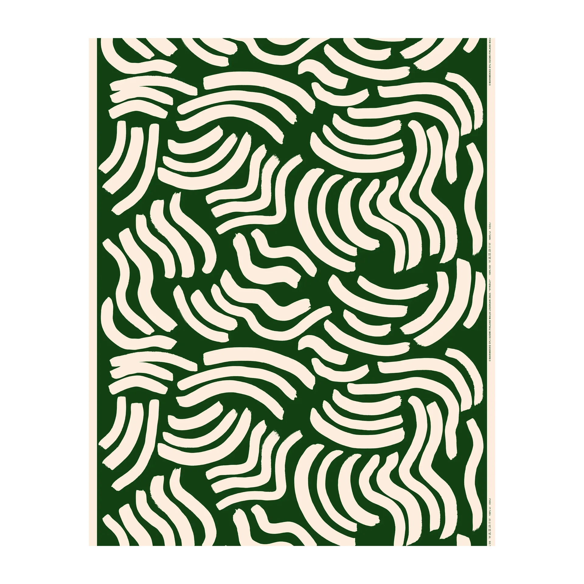 Hyräily bomullstyg, Green-cotton Marimekko