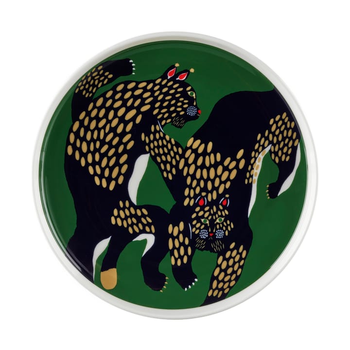 Ilves tallrik Ø20 cm, White-green-dark blue Marimekko