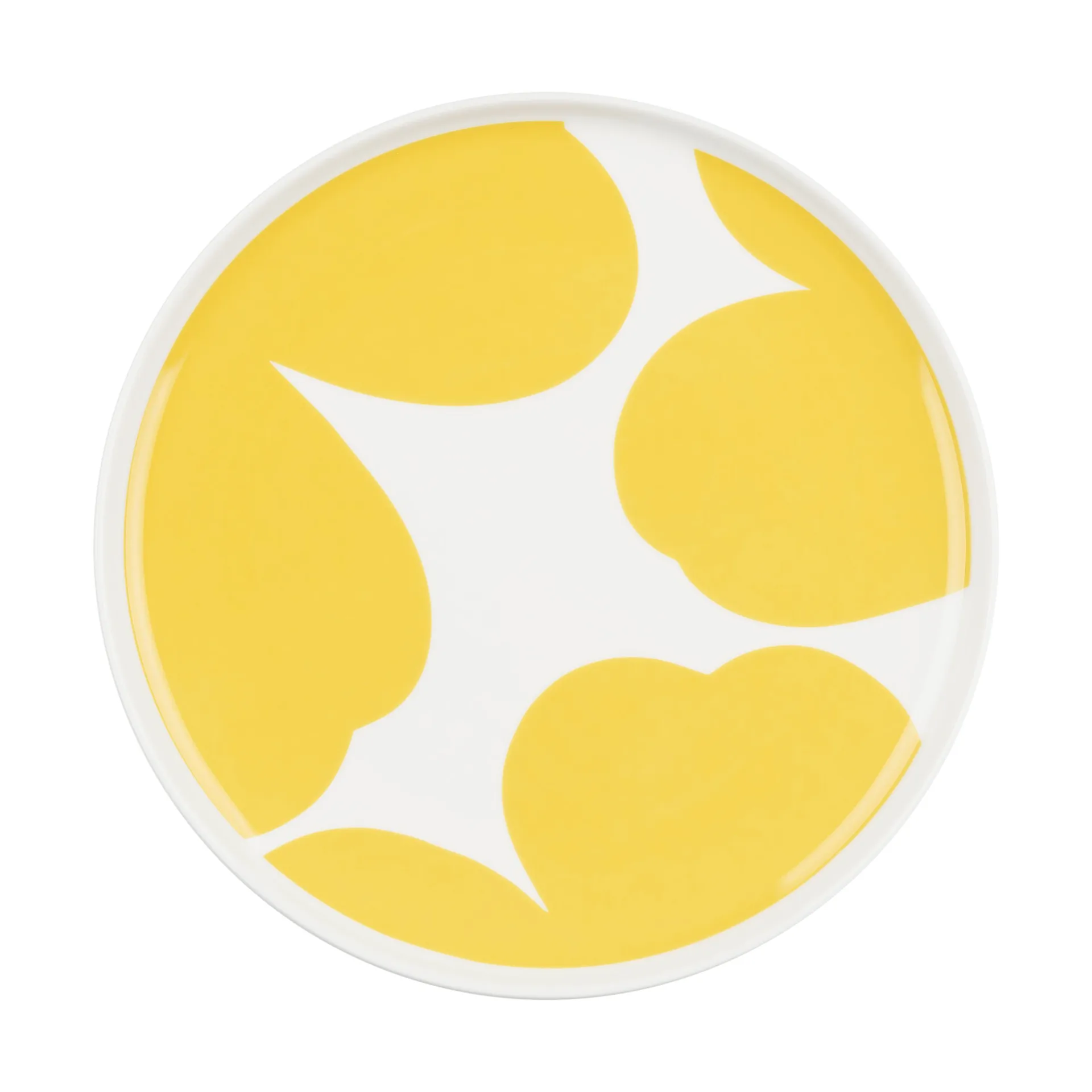 Iso Unikko assiett Ø20 cm, White-spring yellow Marimekko