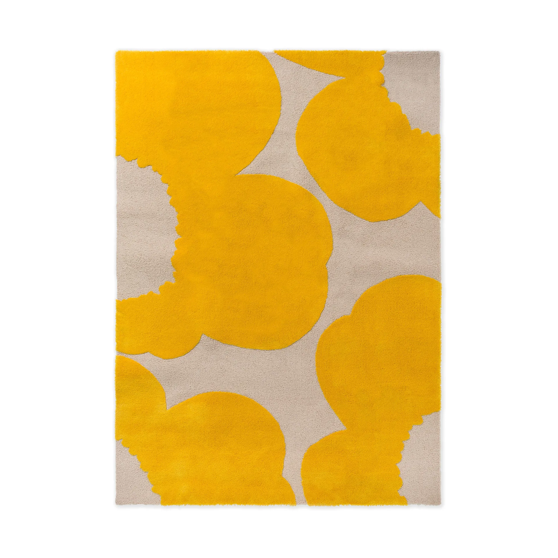 Iso Unikko ullmatta, Yellow, 140x200 cm Marimekko