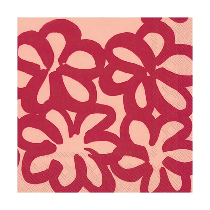 Jättikukka servett 33x33 cm 20-pack, Rose Marimekko