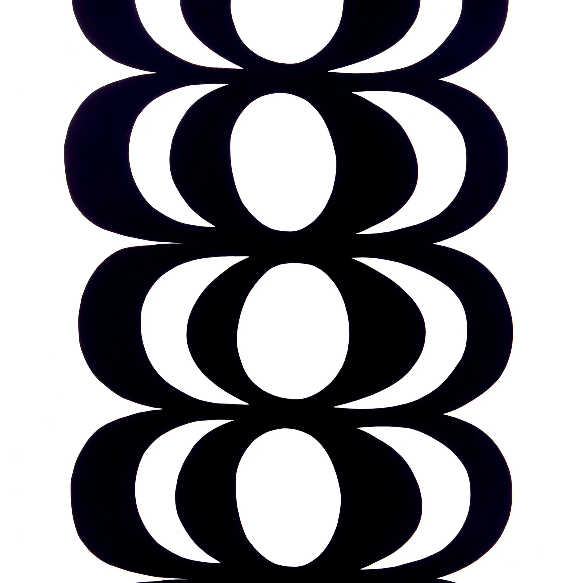 Kaivo tyg, svart-vit Marimekko