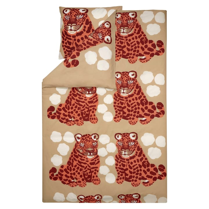 Kaksoset påslakan 150x210 cm - Beige-orange-brun - Marimekko
