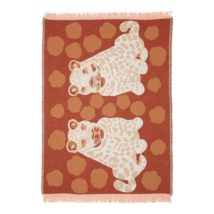 Kaksoset pläd 130x180 cm - Beige-orange-brun - Marimekko