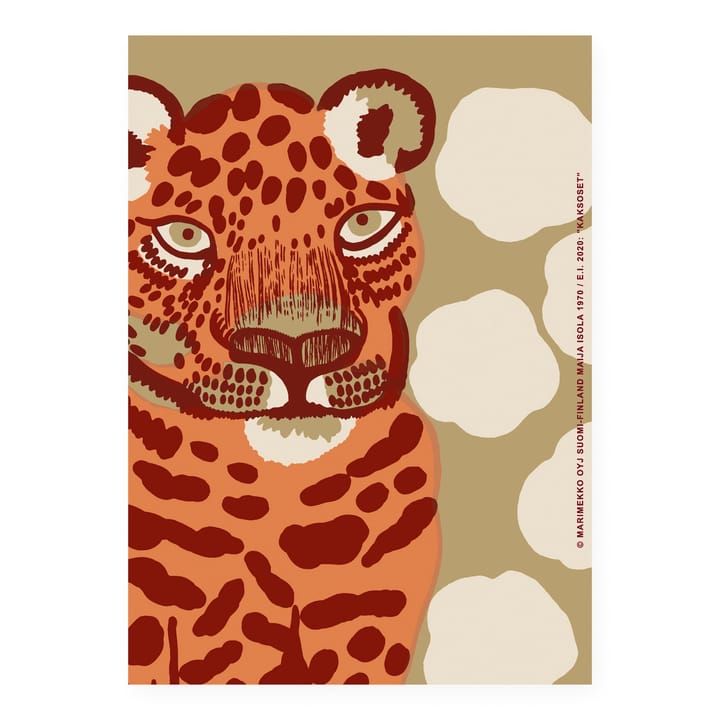 Kaksoset poster 50x70 cm - Beige-orange-brun - Marimekko
