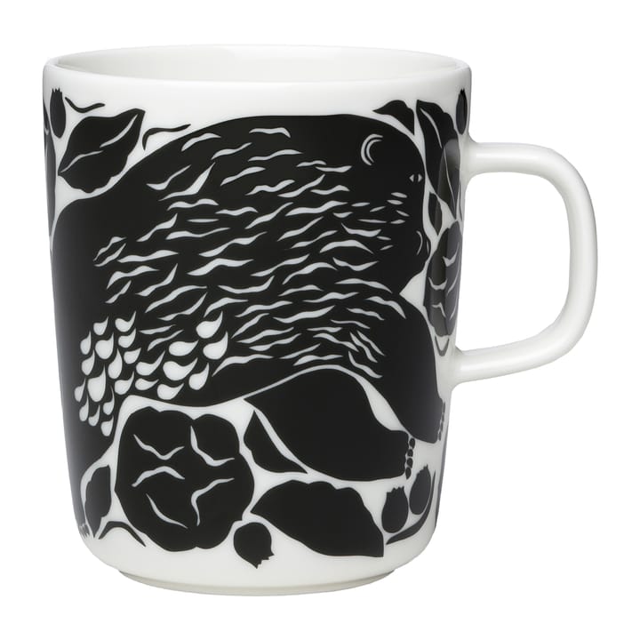Karhuemo mugg 2,5 dl - Vit-mörkgrön - Marimekko