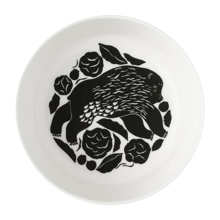Karhuemo skål 4 dl - Vit-mörkgrön - Marimekko