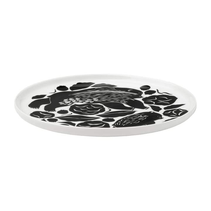 Karhuemo tallrik Ø20 cm - Vit-mörkgrön - Marimekko