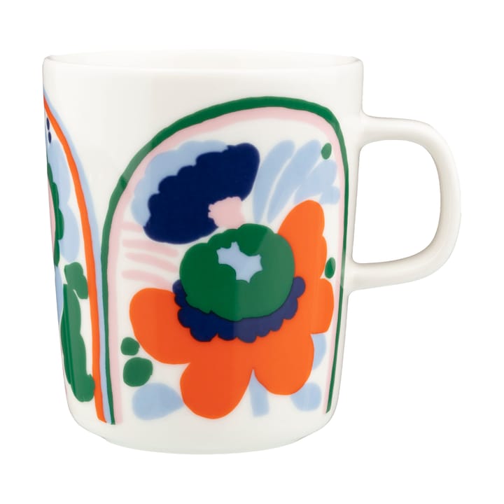Karuselli mugg 25 cl - White-light blue-orange - Marimekko