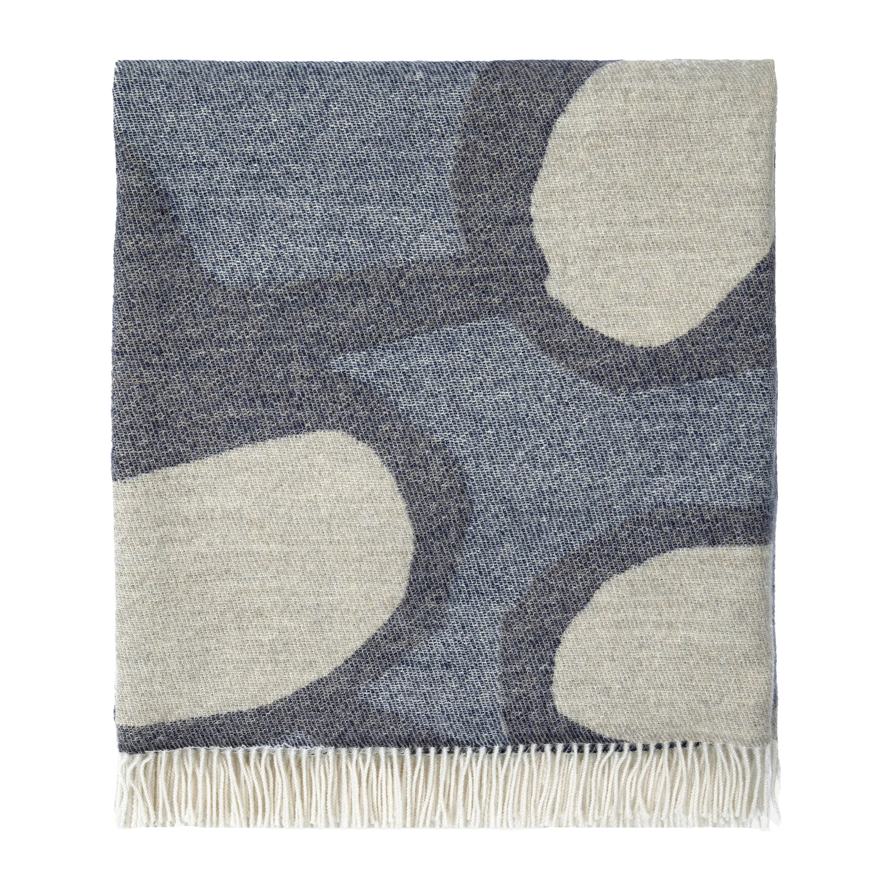 Kevätkiuru ullpläd, Naturvit-blå Marimekko