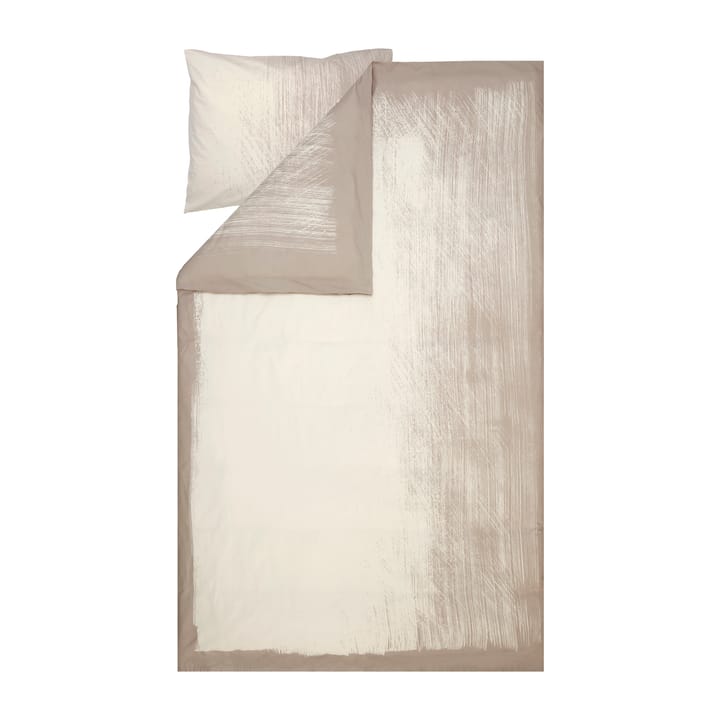 Kuiskaus påslakan 210x150 cm, vit-beige Marimekko