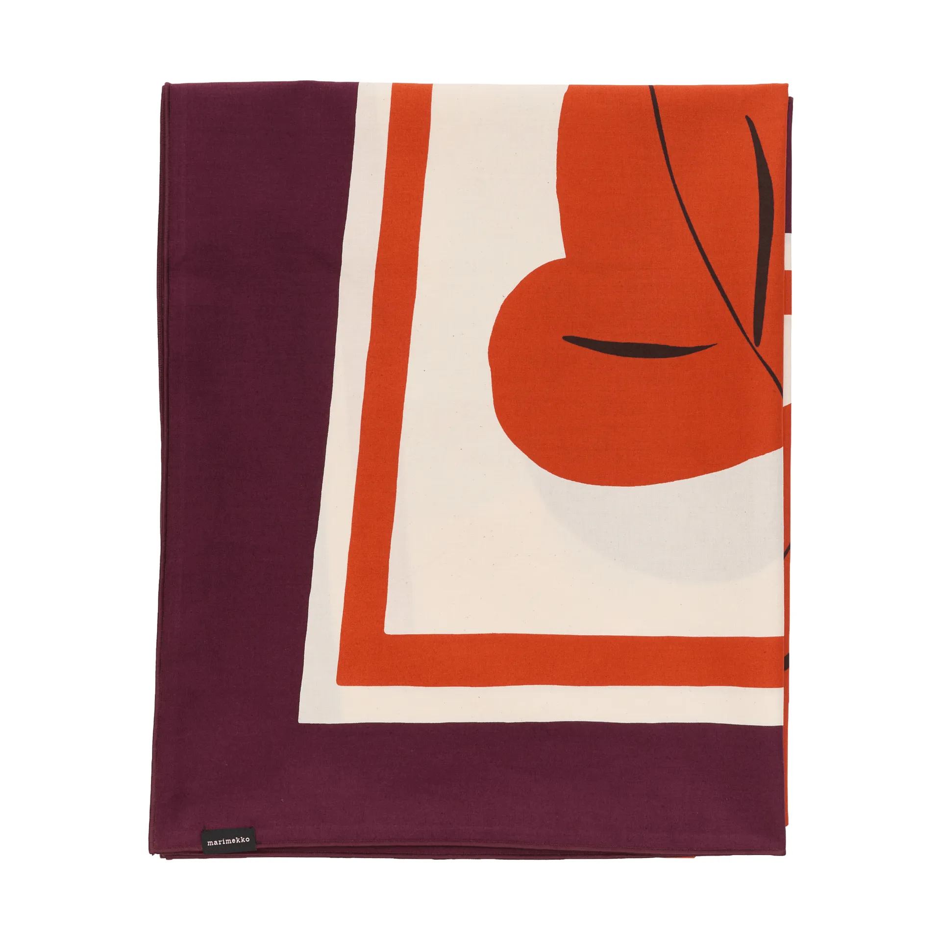 Kukasta Kukkaan duk, Hay-plum-bronze-terracotta, 140x140 cm Marimekko