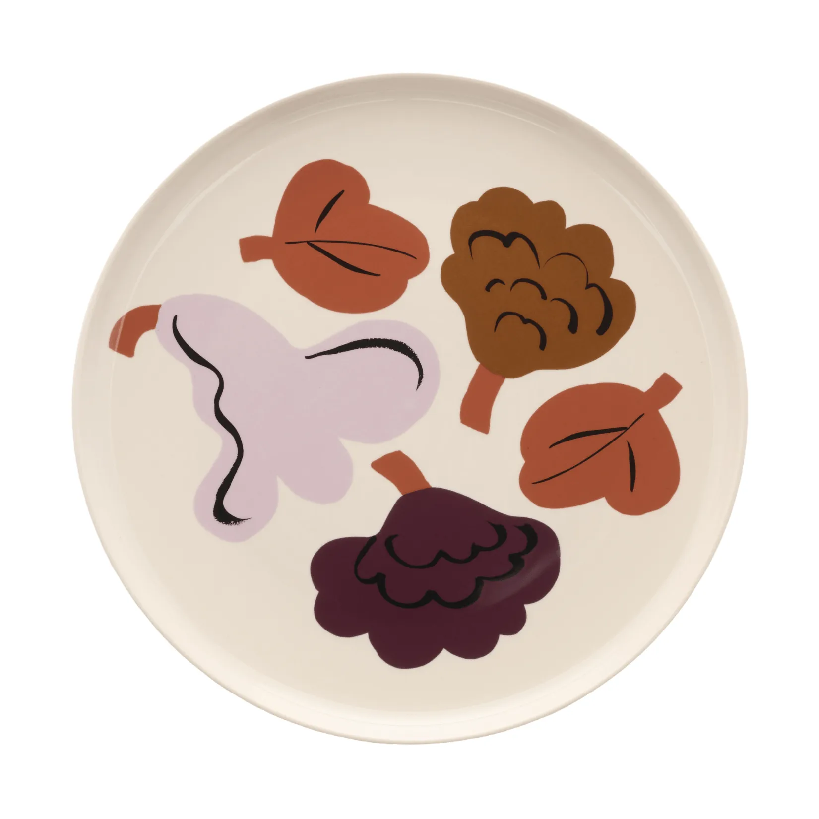 Kukasta Kukkaan mattallrik, Stoneware-plum-bronze-terracotta Ø20 cm Marimekko