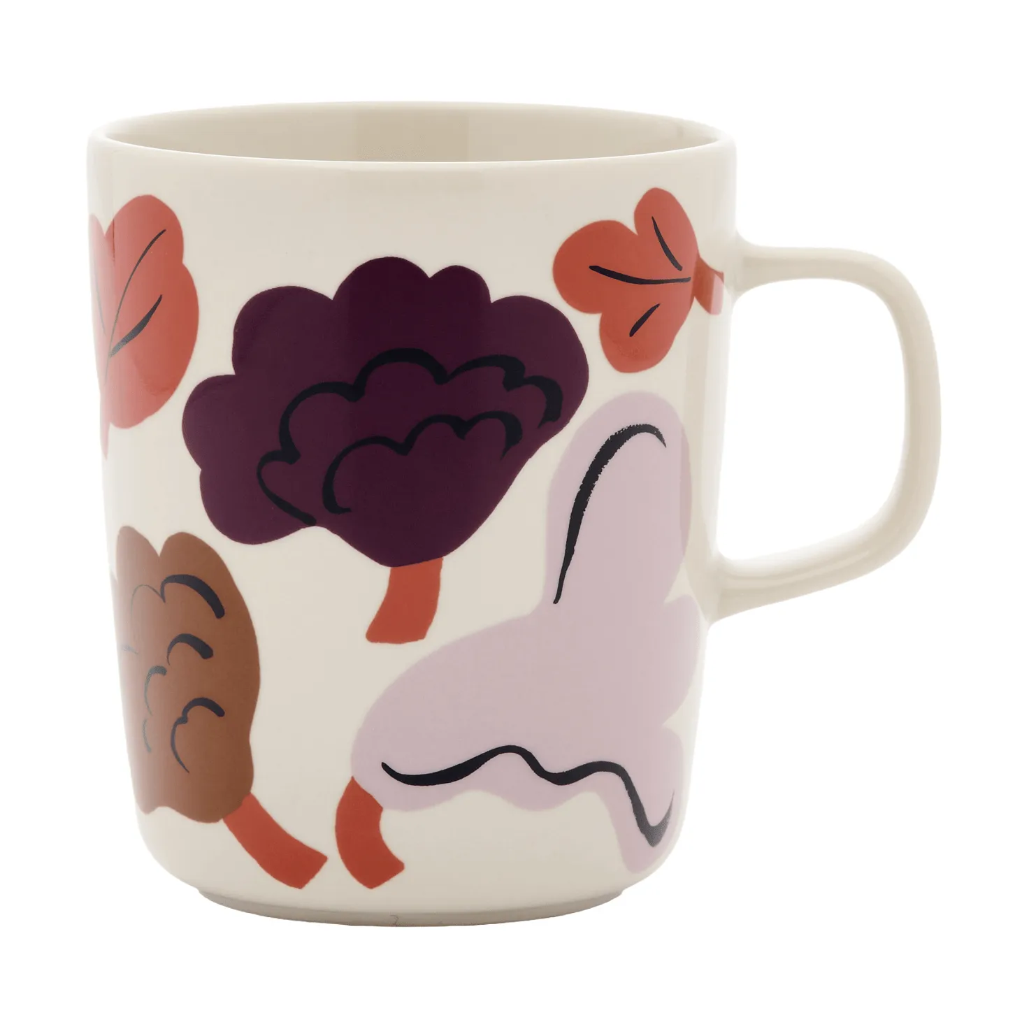 Kukasta Kukkaan mugg, Stoneware-plum-bronze-terracotta 25 cl Marimekko