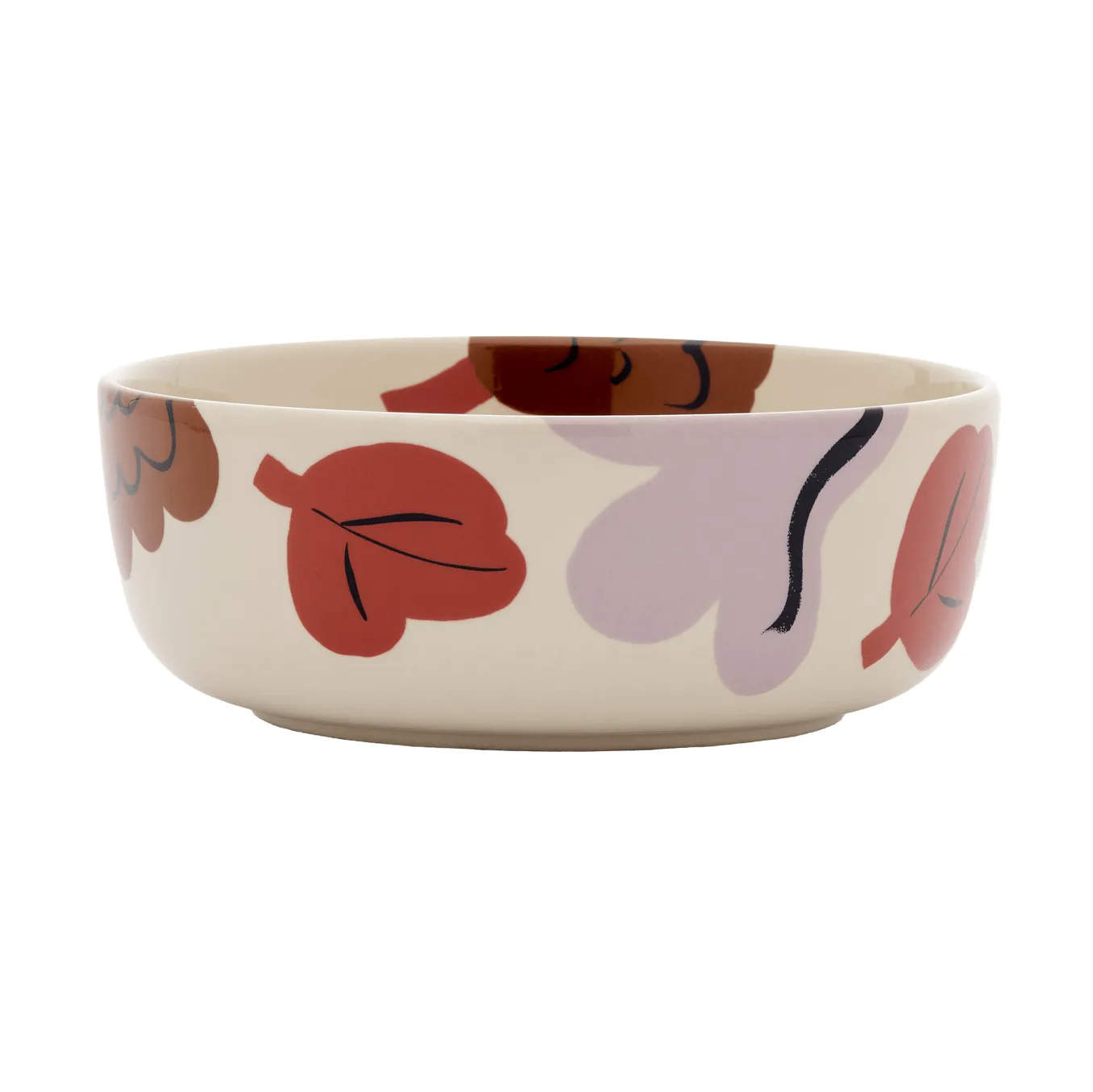 Kukasta Kukkaan skål, Stoneware-plum-bronze-terracotta, 40 cl Marimekko