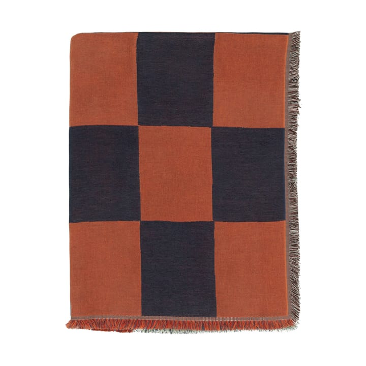 Kukko ja Kana pläd 130x170 cm, Off white- dark blue-Orange red Marimekko