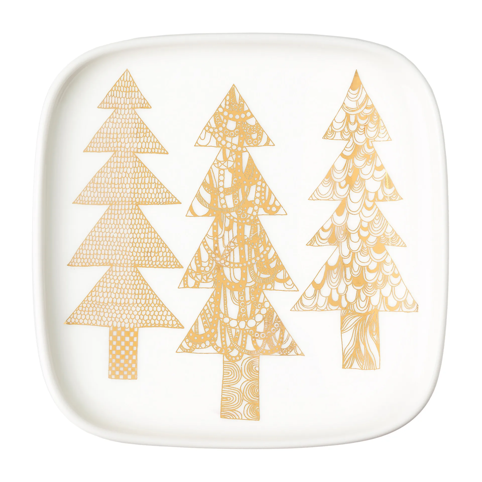 Kuusikossa fat 10x10 cm, Vit-guld Marimekko