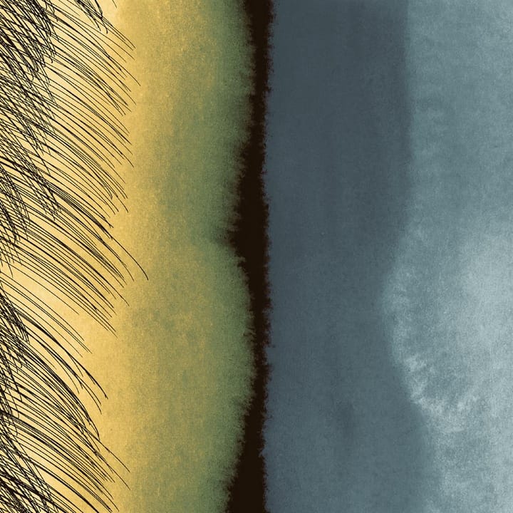 Kuuskajaskari tyg, grå-gul-svart Marimekko