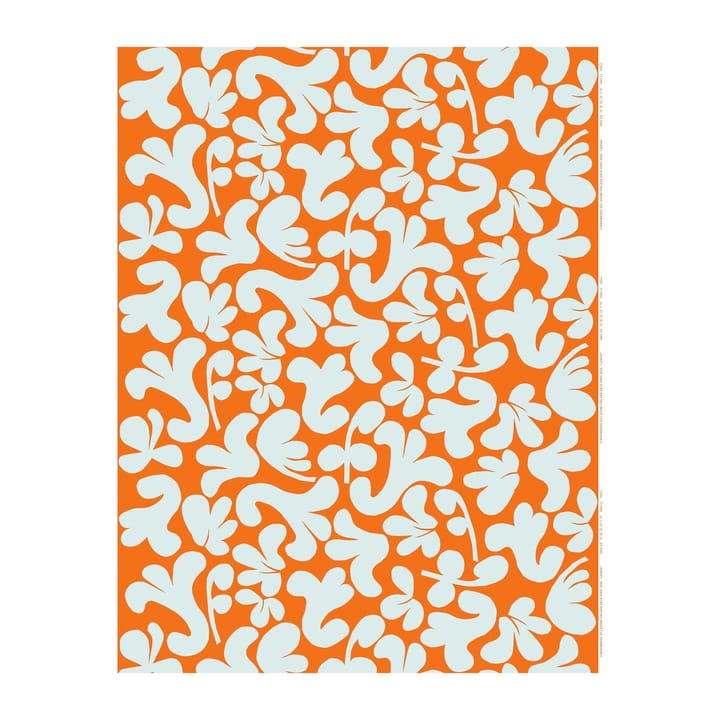 Leikko tyg - Orange-ljusblå - Marimekko