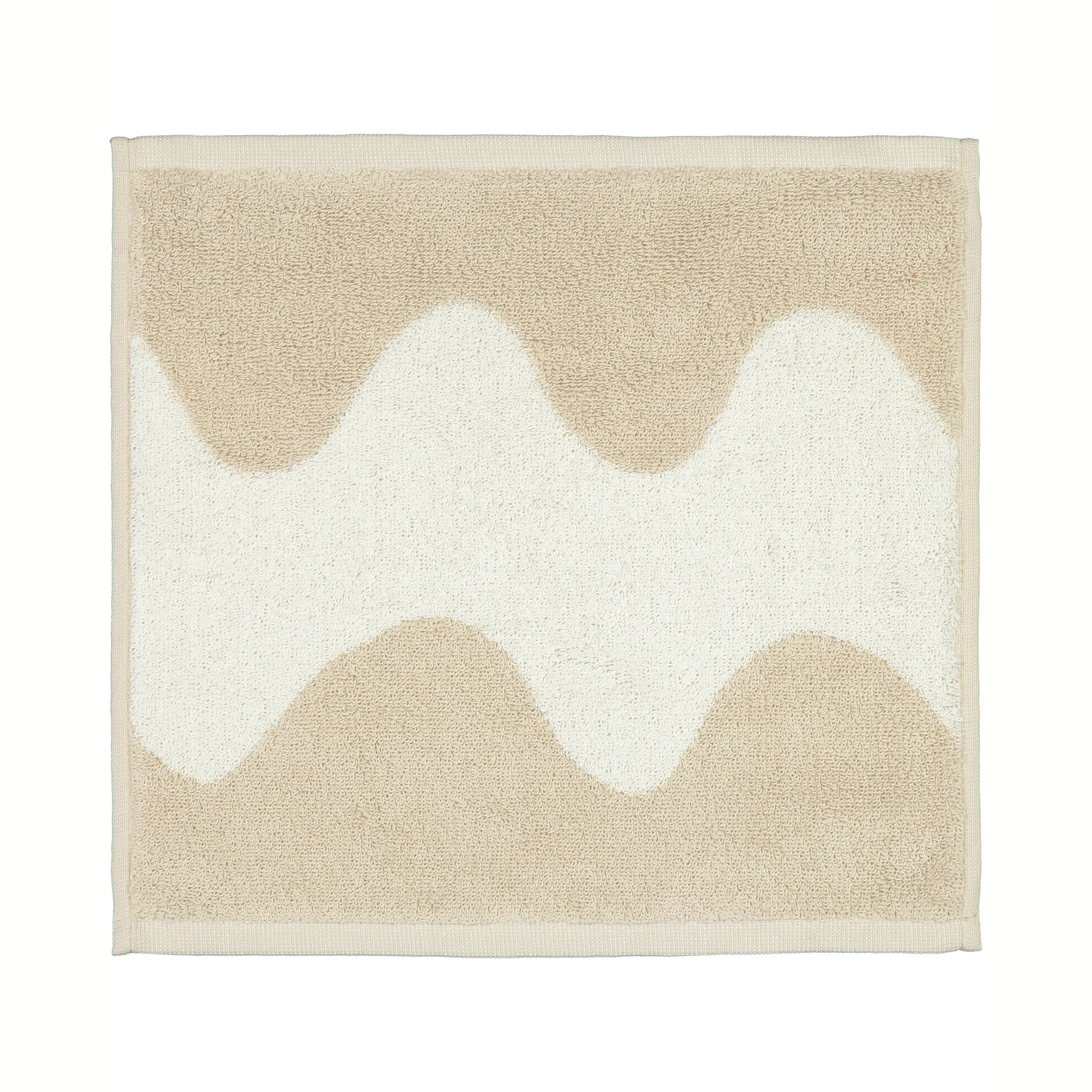 Lokki handduk beige-vit, 30x30 cm Marimekko