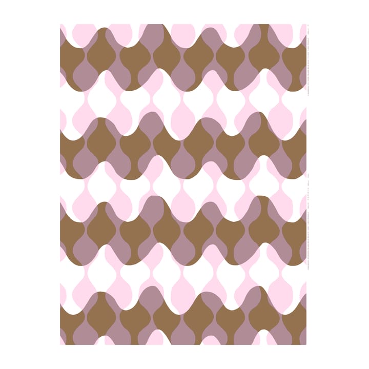 Lokki Pergola tyg, Vit-lila-brun Marimekko