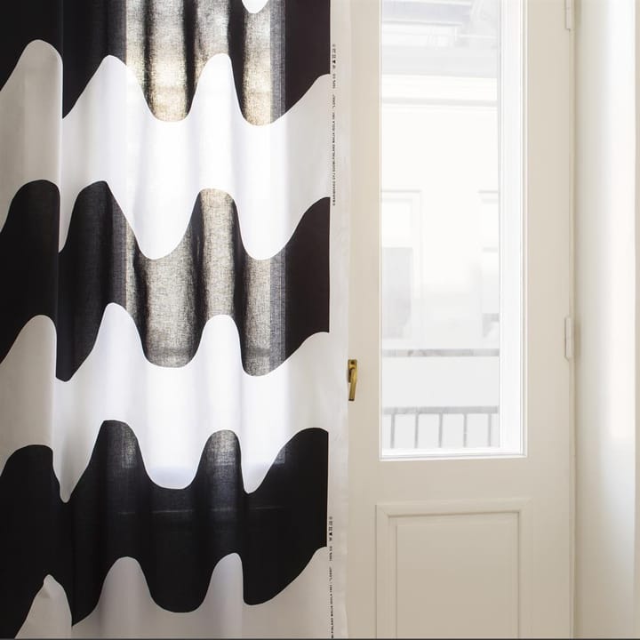 Lokki tyg, svart-vit Marimekko