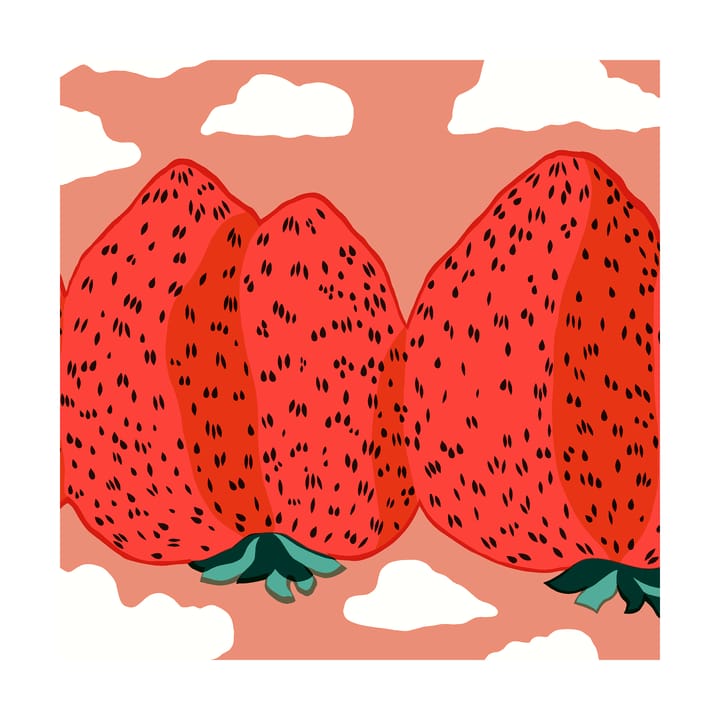 Mansikkavuoret servett 33x33 cm 20-pack - Red - Marimekko