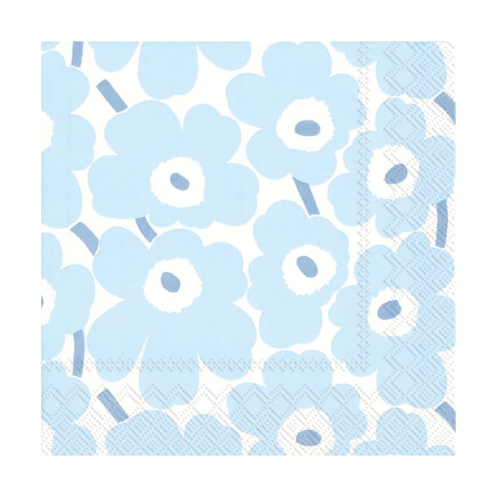 Mini Unikko servetter 20-pack - Light Blue - Marimekko