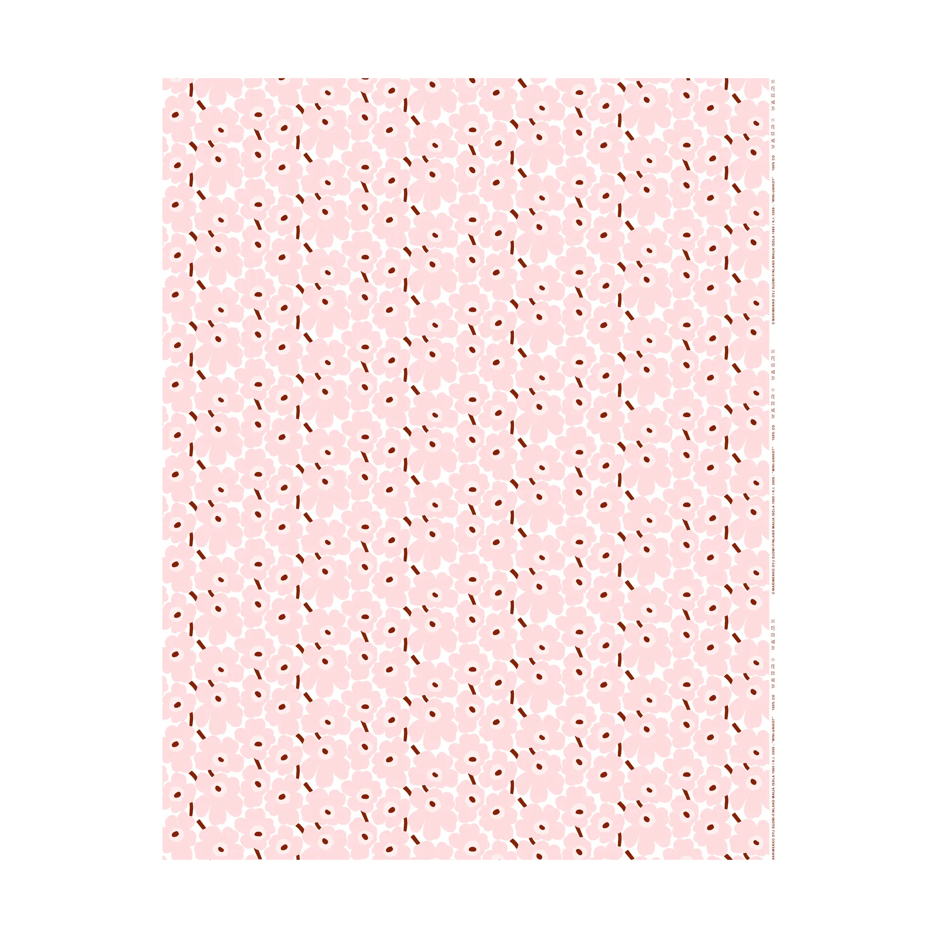 Mini Unikko tyg, Rosa Marimekko