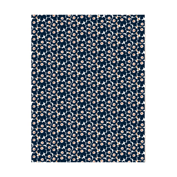 Mini Unikko tyg, White-dark navy-powder-tile Marimekko