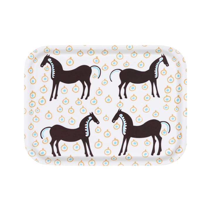 Musta Tamma bricka 20x27 cm - Vit-brun-beige - Marimekko