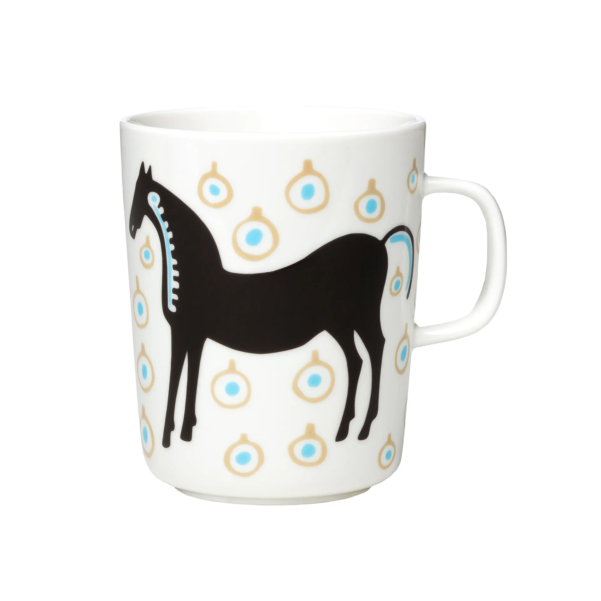 Musta Tamma mugg 25 cl, Vit-brun-beige Marimekko