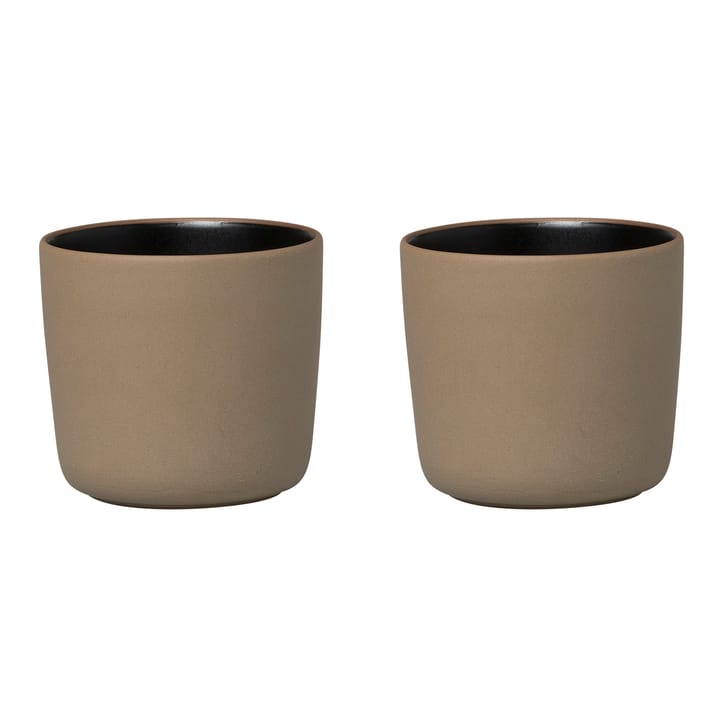 Oiva kaffekopp utan öra 20 cl 2-pack - Brun-svart - Marimekko