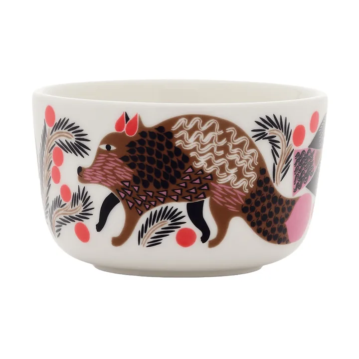 Oiva Ketunmarja skål 2,5 dl - White-bronze-pink-petrol - Marimekko