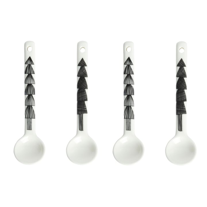 Oiva Kuusikossa sked 4-pack - Vit-svart - Marimekko