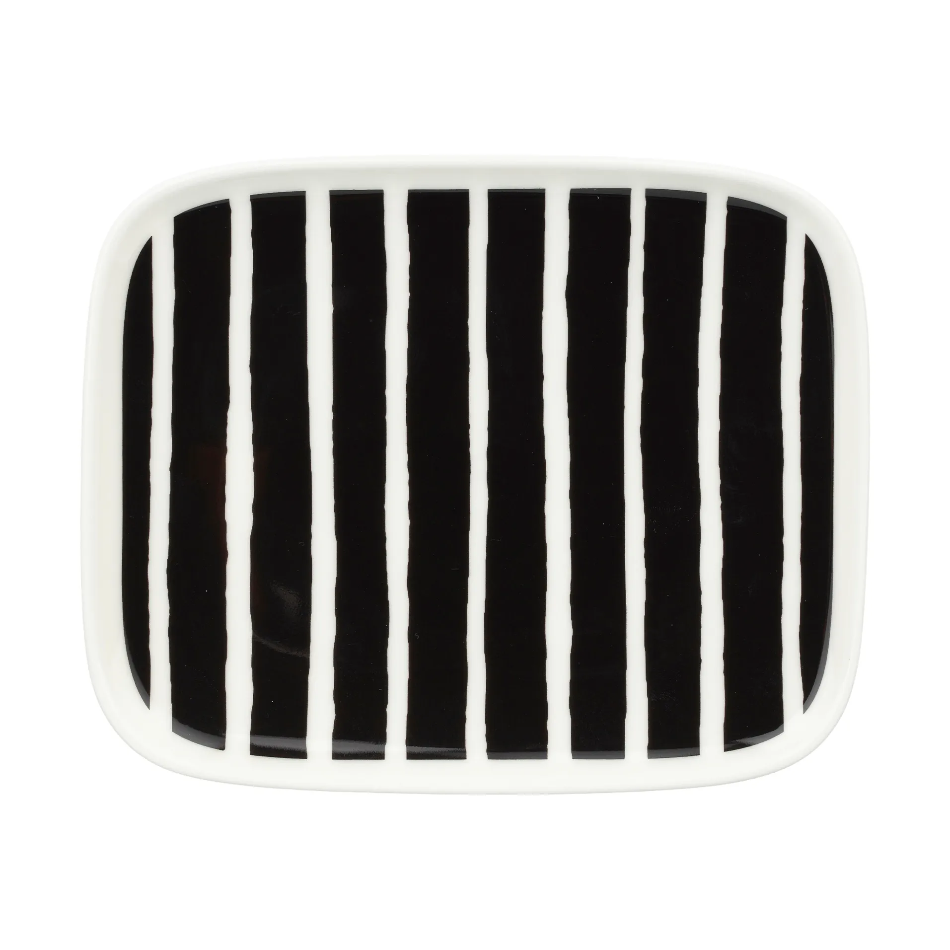 Oiva Piccolo tallrik 12x15 cm, Black-white Marimekko