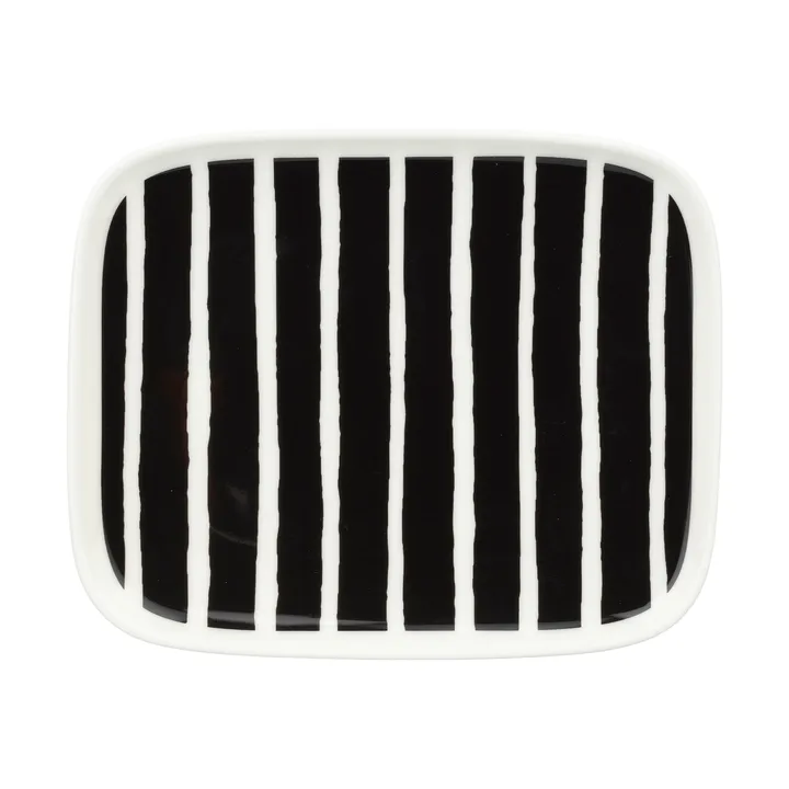 Oiva Piccolo tallrik 12x15 cm - Black-white - Marimekko