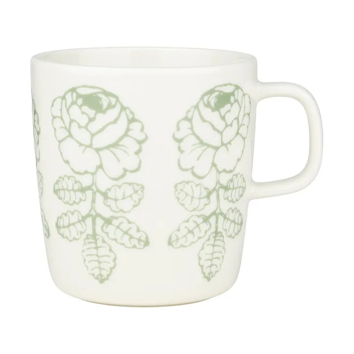 Oiva Vihkiruusu mugg - White, sage, 40 cl - Marimekko
