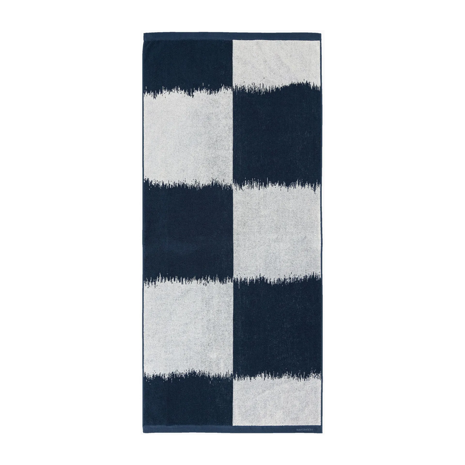 Ostjakki handduk dark blue-off white, 70x150 cm Marimekko