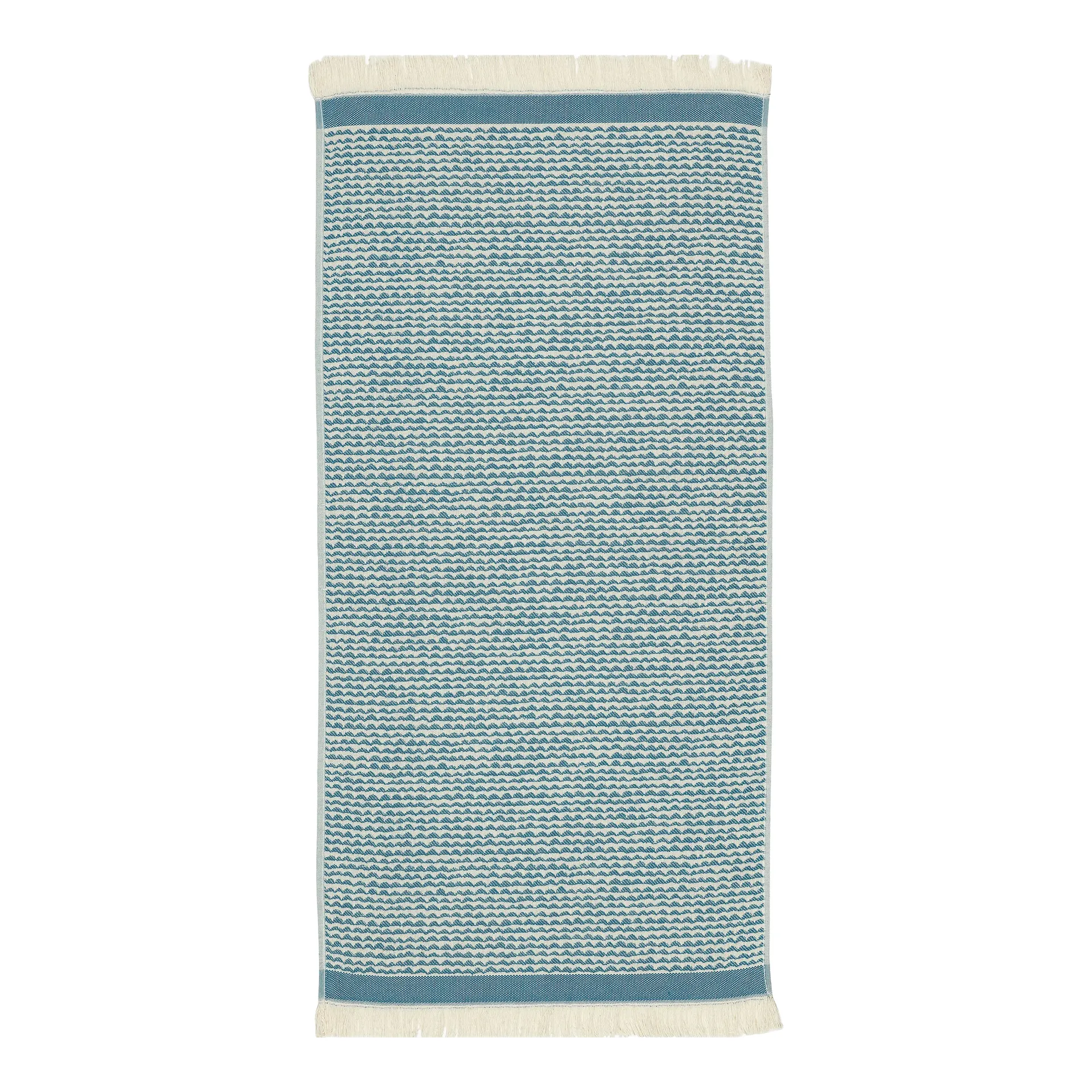 Papajo handduk off white-turkos, 50x100 cm Marimekko