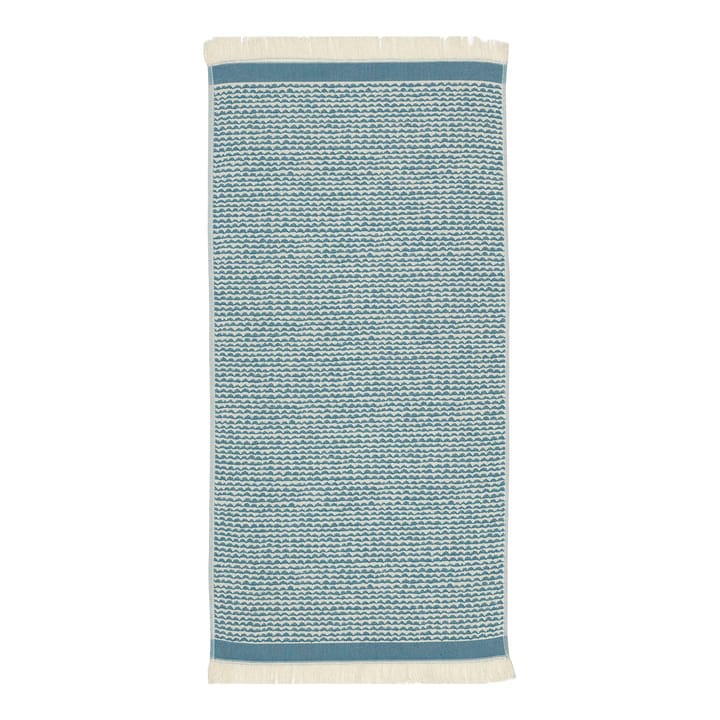 Papajo handduk off white-turkos, 50x100 cm Marimekko