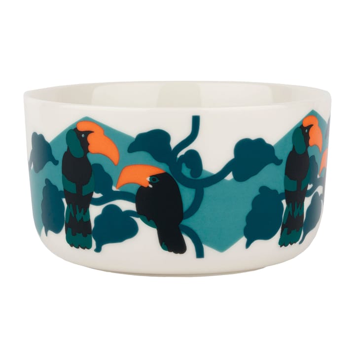 Pepe skål 5 dl, Vit-turkos-orange Marimekko