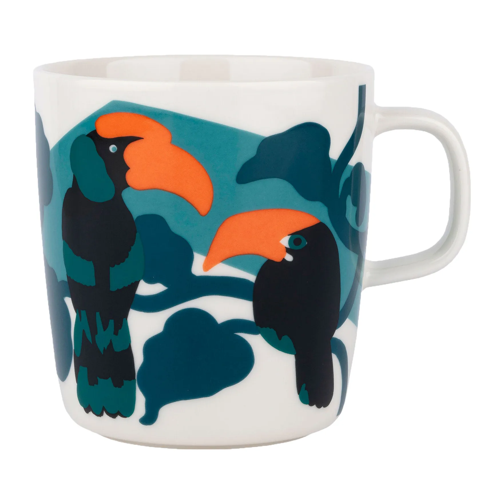 Pepe temugg 4 dl, Vit-turkos-orange Marimekko